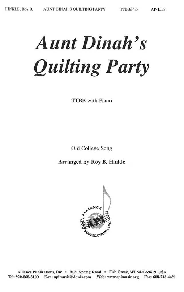 Aunt Dinah's Quilting Party